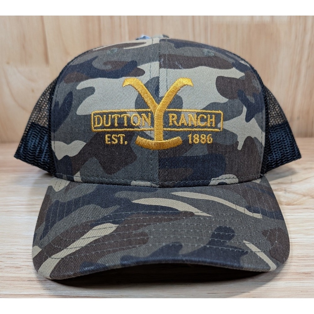 Yellowstone Dutton Ranch Camo Trucker Hat Snapback Paramount Network NWT OSFA
